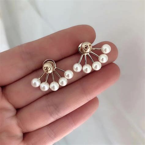 dior petite tribale earrings|christian Dior tribal pearl earrings.